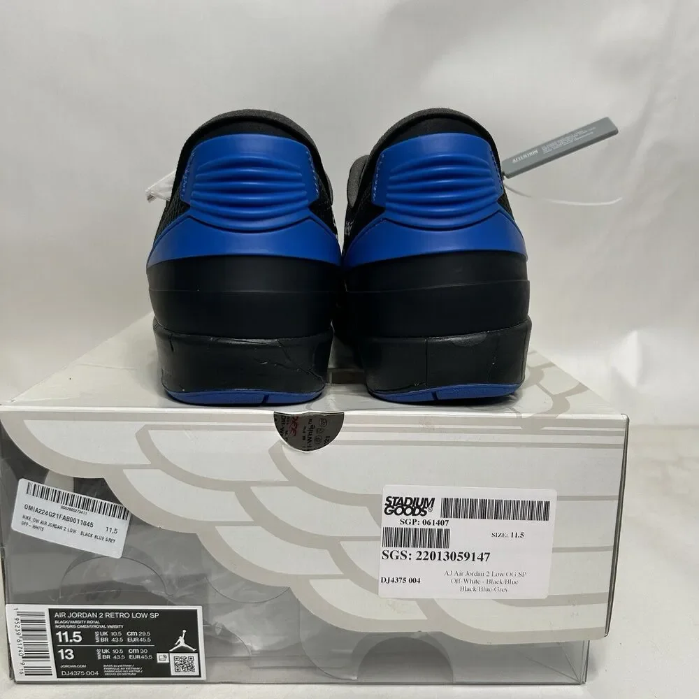 Off-White x Air Jordan 2 Retro SP Low “Black Varsity Royal